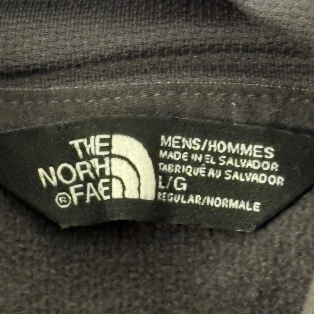 The North Face Mens Large Gray Blue Logo Pullover Hoodie NF0A2T3QYDE